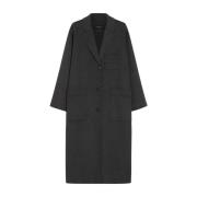 Luxe Wollen Oversized Jas Max Mara Weekend , Gray , Dames