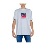 Witte Katoenen Tee Herfstcollectie Tommy Jeans , White , Heren