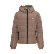 Effen Kleur Bomberjack met Capuchon Superdry , Brown , Heren