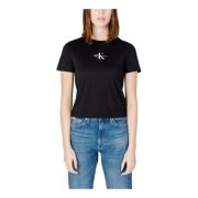 T-Shirts Calvin Klein Jeans , Black , Dames