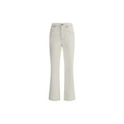 Flare Cropped Jeans Five-Pocket Style Tory Burch , White , Dames