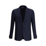 Elegante Blazer met Zakken Ermenegildo Zegna , Blue , Heren