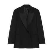 Oversized Wollen Blazer Max Mara Weekend , Black , Dames