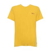 T-shirt met ronde hals en logo MCS , Yellow , Heren