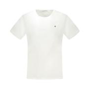 Witte Katoenen T-Shirt voor Mannen Tommy Hilfiger , White , Heren