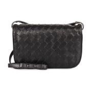 Zwarte leren clutch tas Bottega Veneta , Black , Dames