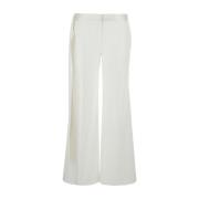 Witte wollen broek met riem Victoria Beckham , White , Dames