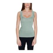 Groene Kant V-hals Cami Top Vero Moda , Green , Dames