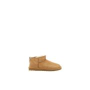 Leren Enkellaarzen met Shearling Voering UGG , Brown , Heren