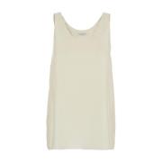 Beige Zijden Mouwloze Ronde Hals Top Philosophy di Lorenzo Serafini , ...