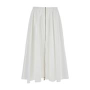 Witte rits voor katoenen rok Semicouture , White , Dames