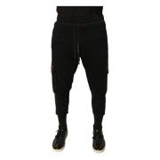 Cargo Jogger Sweatpants met Logo Details Dolce & Gabbana , Black , Her...