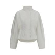 Overhemd met hoge kraag en verstelbare tailleband Jacquemus , White , ...