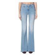 Flared Jeans The Doozy Mother , Blue , Dames