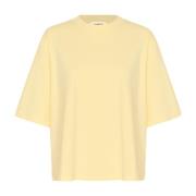 Basis Tee Top Frans Vanille Soaked in Luxury , Beige , Dames