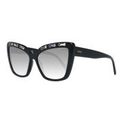 Zwarte Cat Eye Zonnebril Verlooplens Emilio Pucci , Black , Dames