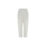 Elastische Taille Korte Broek Brunello Cucinelli , White , Dames