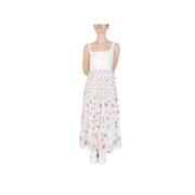 Moderne Witte Polyester Jurk voor Vrouwen Desigual , White , Dames