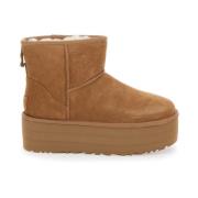 Beige Platform Enkellaarzen van Suède UGG , Beige , Dames