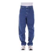 Logo Jeans met rits en knoop Carhartt Wip , Blue , Heren