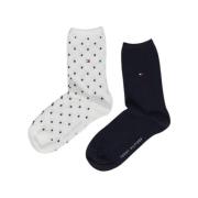 Polka Dot Crew Socks 2 Paar Tommy Hilfiger , Multicolor , Dames