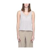 Beige V-hals Tanktop Jacqueline de Yong , Beige , Dames