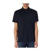 Geborduurd Katoenen Poloshirt Peuterey , Blue , Heren