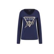 Katoenen T-shirt Guess , Blue , Dames