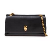 Zwarte leren schoudertas met ritssluiting Marc Jacobs , Black , Dames