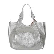 Dubbele leren handtas Dua model Gianni Chiarini , Gray , Dames