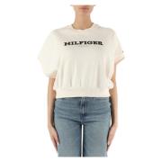 Garzato Short Sleeve Sweatshirt Tommy Hilfiger , White , Dames