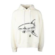 Katoenen Sweatshirt - Model: Felpa Palm Angels , Beige , Heren