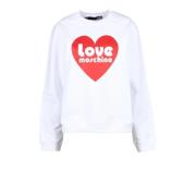 Katoenen trui Love Moschino , White , Dames