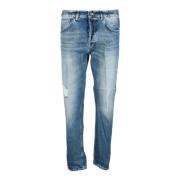 Icon Japans Selvedge Denim Jeans Dondup , Blue , Heren