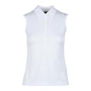 Stretch Polo in Diverse Kleuren Blauer , White , Dames