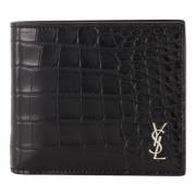 Alligator Leren Portemonnee Cassandre Collectie Saint Laurent , Black ...