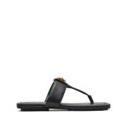 Zwarte Slip-On Schoenen met Logozool Marc Jacobs , Black , Dames