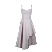 Taffeta Lange Jurk met Ritssluiting Alexander McQueen , Pink , Dames