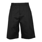 Katoenen Bermuda Shorts Alexander McQueen , Black , Heren