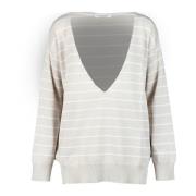 Katoenen Gebreide Top Fabiana Filippi , Beige , Dames