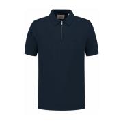 Zip Polo Pullover Ss25 Dstrezzed , Blue , Heren