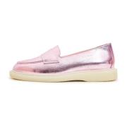 Platte zool loafers - Metallic Pink Cesare Gaspari , Pink , Dames