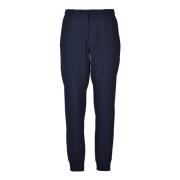 Comfort Fit Wijde Pijp Broek met Elastiek Emporio Armani , Blue , Here...