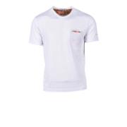 Grijze T-shirt met polyestermix Daniele Alessandrini , White , Heren