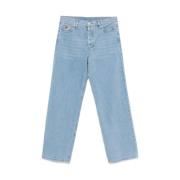 Blauwe Knoopsluiting Rechte Pijp Jeans By Herenne Birger , Blue , Dame...