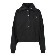 Katoenen Sweatshirt Calvin Klein Jeans , Black , Dames