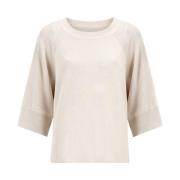 Korte Mouw Pullover Halle Knit-ted , Beige , Dames