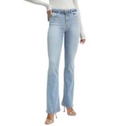 Flora Flare Denim Stretch Jeans Pinko , Blue , Dames