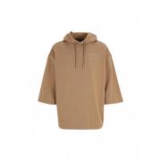 Bruine Kimono Stijl Hoodie Fila , Beige , Heren