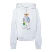 Geborduurde Beer Hoodie Sweatshirt Polo Ralph Lauren , White , Dames